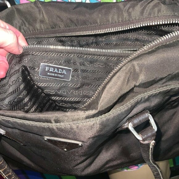 Prada Tessuto Brown Nylon Tote Bag - Picture 8 of 11